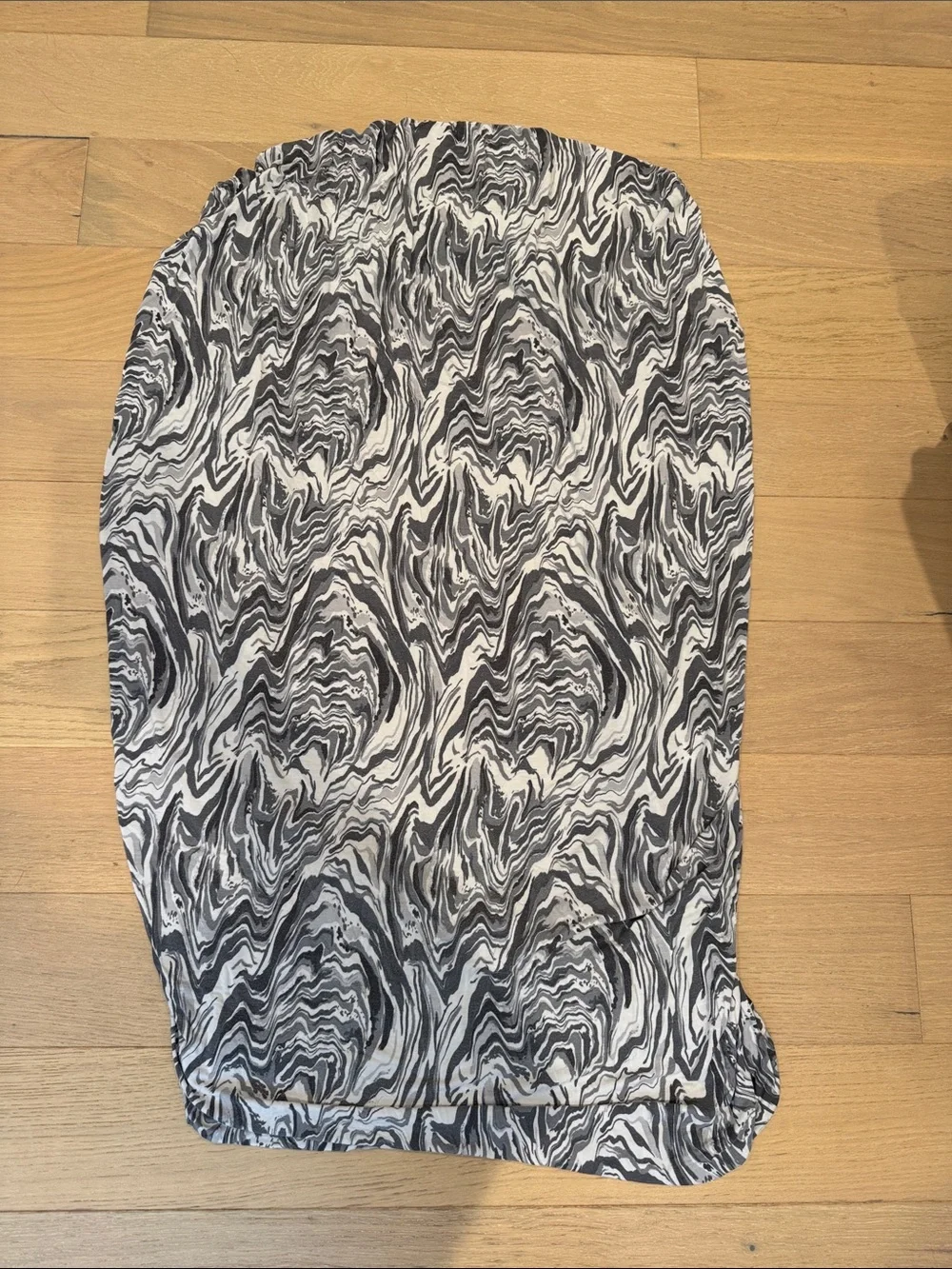 Gray & White Marble Print Bamboo Crib Sheet